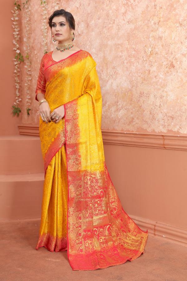 Macazo Bindi 1 Banarasi Soft Silk Designer Saree Collection